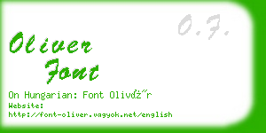 oliver font business card